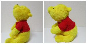 ぬいぐるみの綿入れ修理 Before After(くまのプーさん)