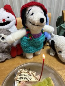 おじーちゃんスヌーピー様帰宅後写真