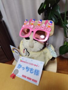 かっちも様帰宅後写真